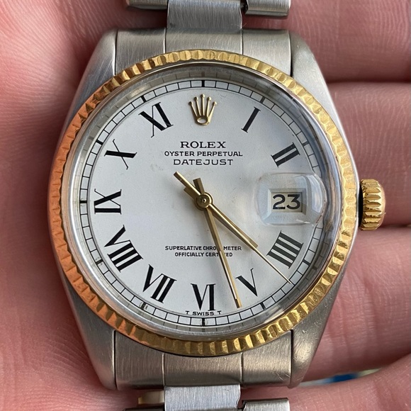 Rolex Datejust Vintage Automatic Ref 1601 Two Tone Buckley Dial - Picture 2 of 4